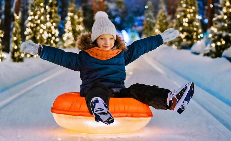 Winterrodeln mit der Speed Tubing Bahn